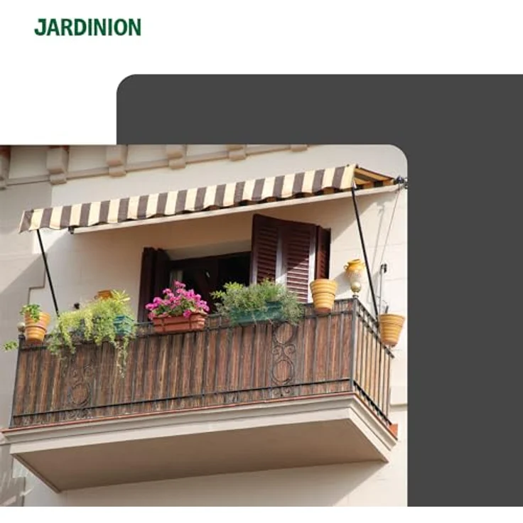 Jardinion Weidenmatte 120 x 300cm, Sichtschutz aus 100% Weide, für Balkon, Garten & Terrasse, einfache Montage – Bild 5
