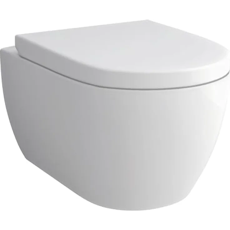 Alpenberger Moderne Toilette Spülrandlos | Komplett-Set mit Toilettendeckel mit Absenkautomatik Softclose | Wand WC für Badezimmer & Gäste WC Toiletten | Tiefspüler Passend zu Geberit (Diamond 7201 U)