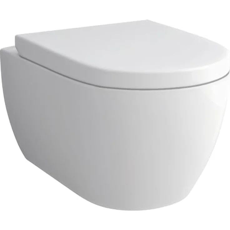 Alpenberger Moderne Toilette Spülrandlos | Komplett-Set mit Toilettendeckel mit Absenkautomatik Softclose | Wand WC für Badezimmer & Gäste WC Toiletten | Tiefspüler Passend zu Geberit (Diamond 7201 U) – Bild 1