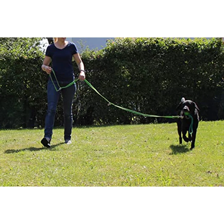 Hundeleine Nylon Anti-Slip rutschfest, 2,80 m lang, 4-Fach verstellbar, Multileine, für mittelgroße und große Hunde, in Mehreren Farben lieferbar, (2,80 m, grün) Made IN Germany – Bild 4