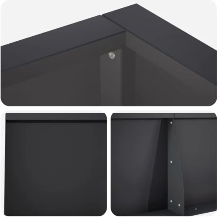 vidaXL Beetumrandung Stützmauer, modular und wetterbeständig, 6 Teile, Stahl schwarz, 200 x 100 x 50 cm – Bild 4