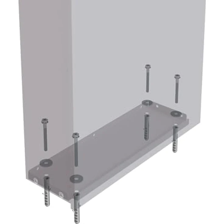 WESTMANN Paketbox Pina, abschließbar mit 2 Schlüsseln, wetterfester pulverbeschichteter Stahl, RAL 7016, LxBxH 40x14x111 cm, inkl. Befestigung – Bild 9