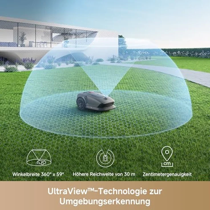 Dreame Mova Mähroboter 1000, LiDAR-navigiert, 1.000 m² Flächenabdeckung, 20 cm Schnittbreite, intelligente Hindernisvermeidung, app-gesteuertes Multibereichsmanagement – Bild 5