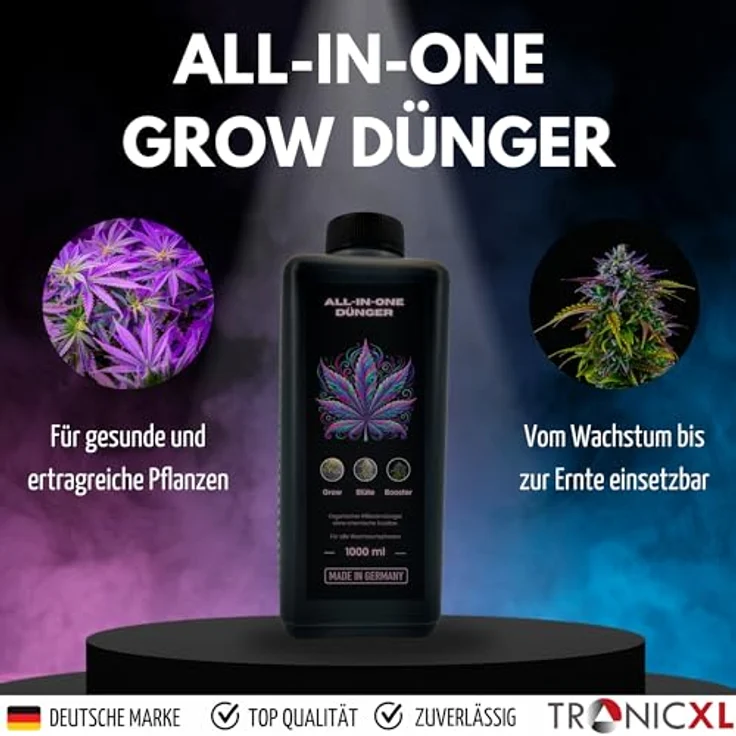 TronicXL 2 x Dünger All in One für BioBizz + 2 Sack Light Mix Grow Erde für Anzucht & Blüte Lightmix Komplett Set Anbau Try Pack, Made in Germany, organisch, 20 Liter, 1L – Bild 2