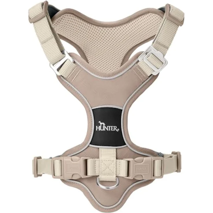 HUNTER Geschirr Divo Up Taupe S-M, Hundegeschirr mit 5-facher Verstellmöglichkeit und reflektierendem Material – Bild 2