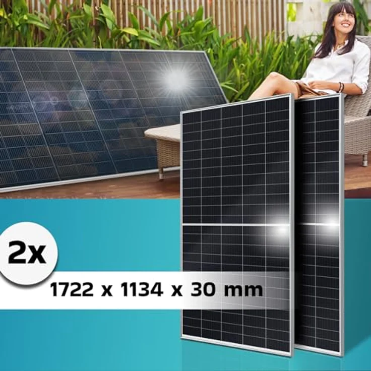 SUNNIVA Balkonkraftwerk 900W/800W, PV Solaranlage Komplettset mit 2x 450W Solarmodulen, Ecoflow Stream Wechselrichter, Silver Frame, inkl. 5m Kabel, Bluetooth & WIFI – Bild 9