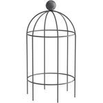 ELEO Pflanzenstütze Arezzo anthrazit schwarz - 85x50 cm Rankobelisk klein aus Metall für draußen wetterfest pulverbeschichtet - massiv stabil für den Garten