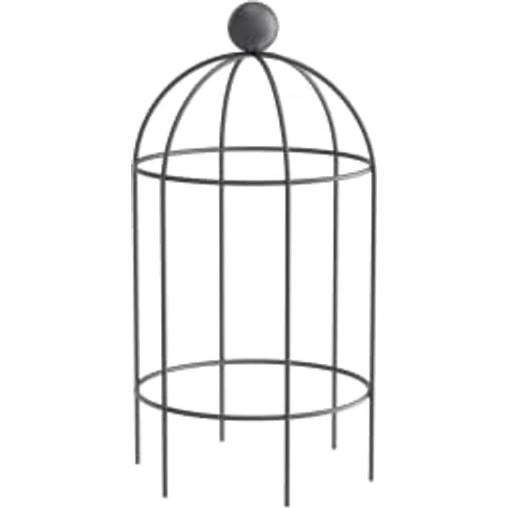 ELEO Pflanzenstütze Arezzo anthrazit schwarz - 85x50 cm Rankobelisk klein aus Metall für draußen wetterfest pulverbeschichtet - massiv stabil für den Garten