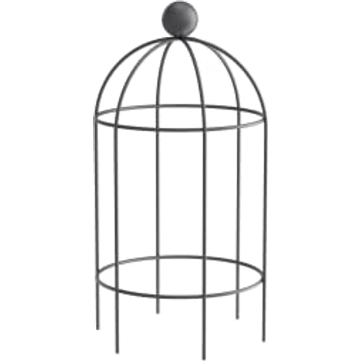 ELEO Pflanzenstütze Arezzo anthrazit schwarz - 85x50 cm Rankobelisk klein aus Metall für draußen wetterfest pulverbeschichtet - massiv stabil für den Garten – Bild 1