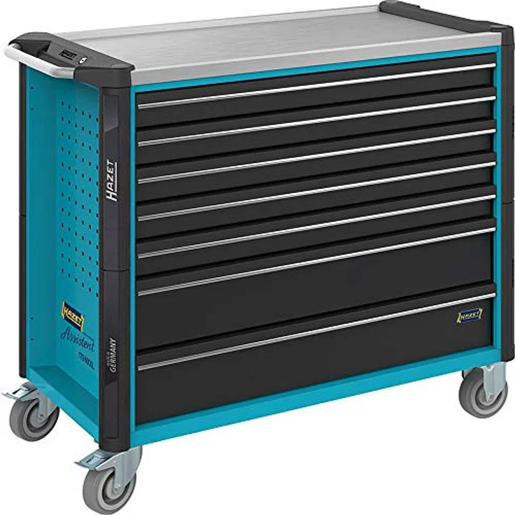 Hazet Werkstattwagen Assistent Schubladen flach: 5x77x870x398 mm Schubladen hoch: 2x162x870x398 mm (179NXXL-7/340) – Bild 2