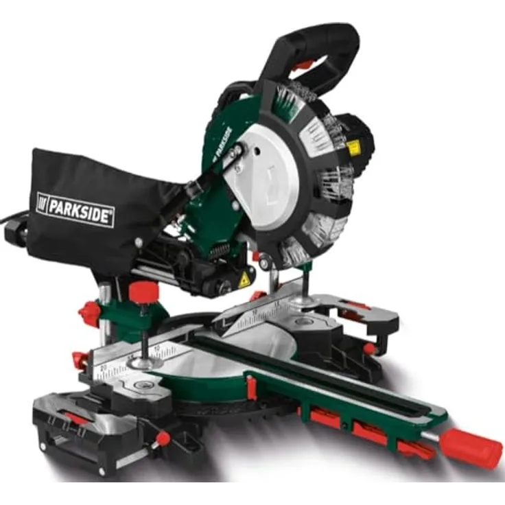 PARKSIDE® Kappsäge/Zugsäge »PZKS 2000«, 2000 W, Laser für präzise Schnitte, Aluminium-Druckguss, Fiberglas, blau