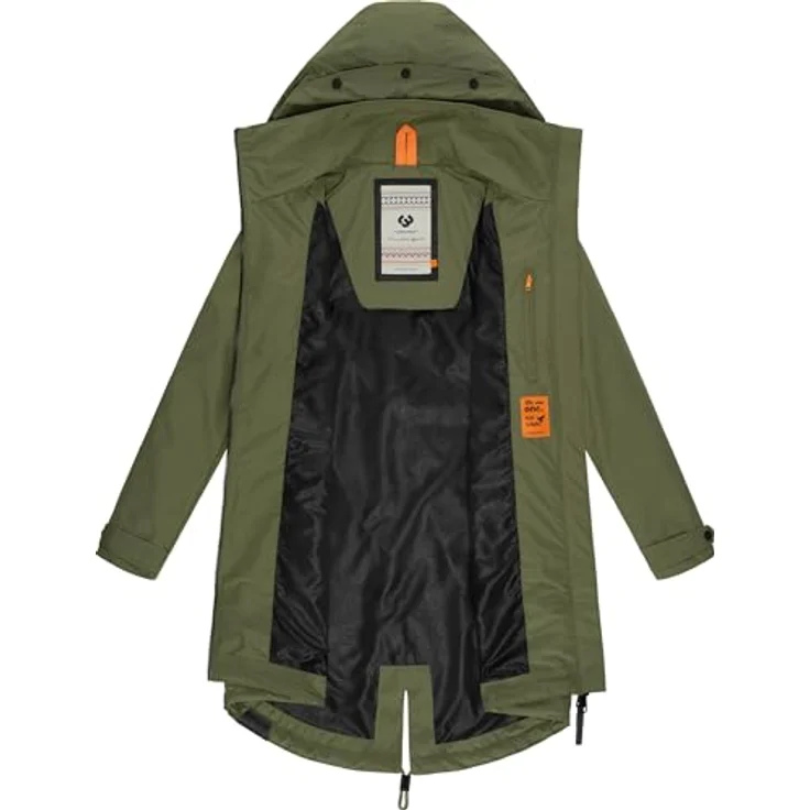 Ragwear Frodik, Damen Parka, wasserdicht und atmungsaktiv, grün, Größe L – Bild 5