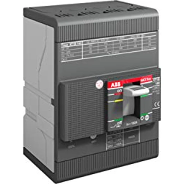 ABB XT1B 160 Tmd R100 Im1000 4P F F, Automatikschalter für professionelle Anwendungen, Grau und Rot – Bild 2