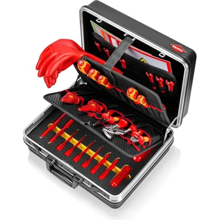 Knipex Werkzeugkoffer Basic E-Mobilität, VDE-geprüfte Werkzeuge für E-Fahrzeuge, schwarz – Bild 3