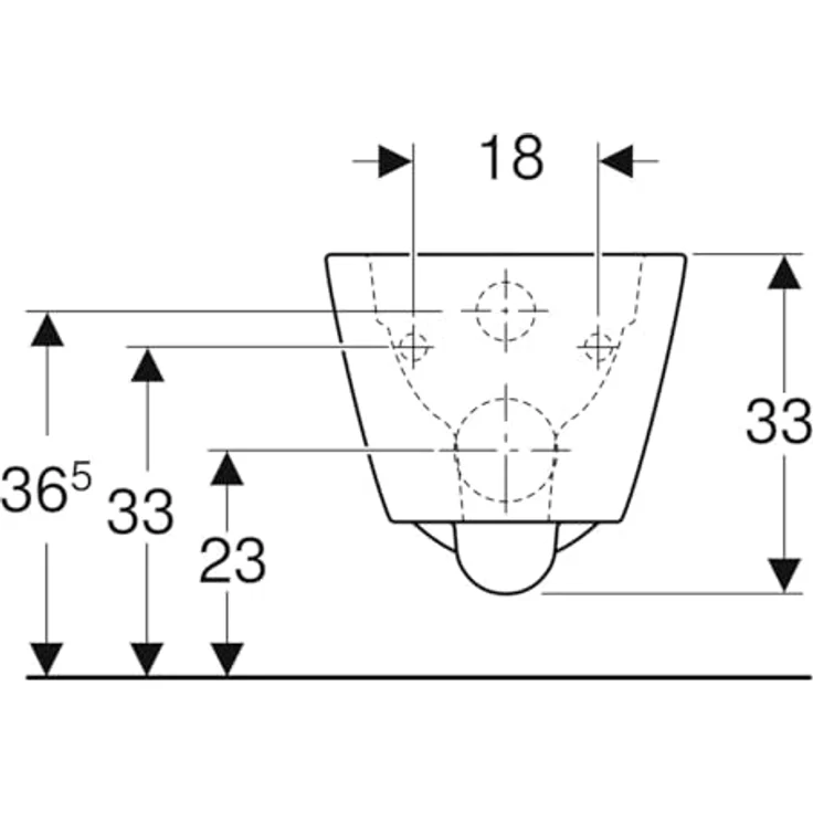 Geberit Smyle Square Wand-WC, spülrandlos mit schmutzabweisender Glasur, tiefspülend, waagerechter Abgang, weiß – Bild 3