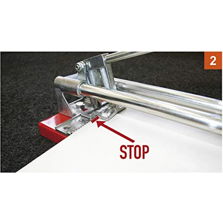 Holtmann GmbH JOKOSIT BASIC CUT 158 W Fliesenschneidmaschine mit HM-Rad, verstellbarer Anschlagwinkel 0-90°, rot lackierte Stahlblechbodenplatte – Bild 4
