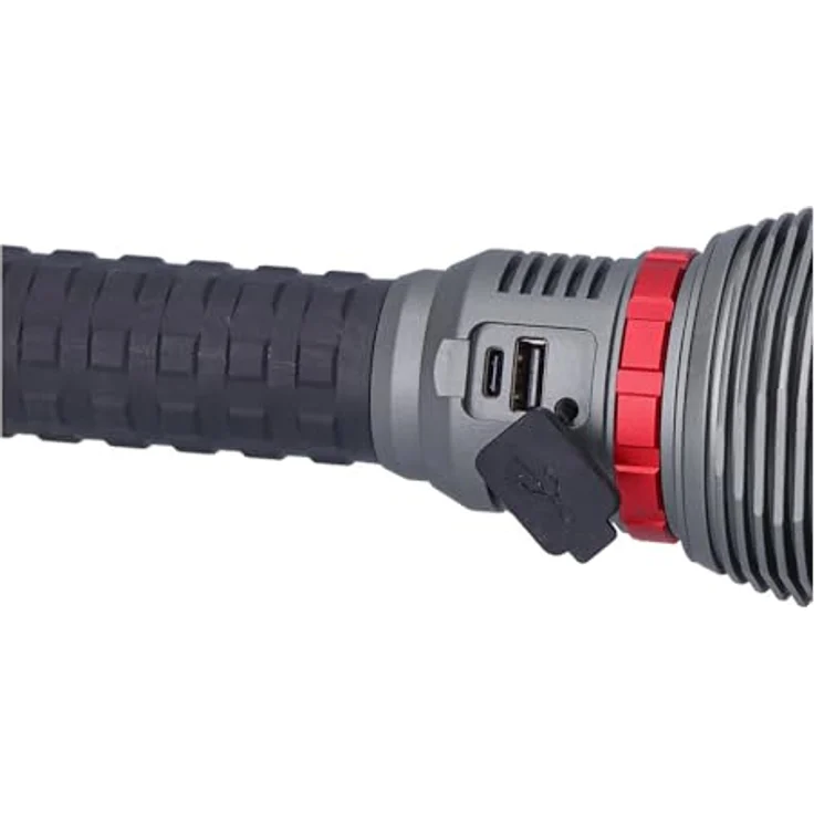 EDM Taschenlampe LED 36170, 180 W, 18.000 Lumen, IP67, wiederaufladbare 15.000 mAh Batterie, Power Bank-Funktion, Aluminiumgehäuse – Bild 3