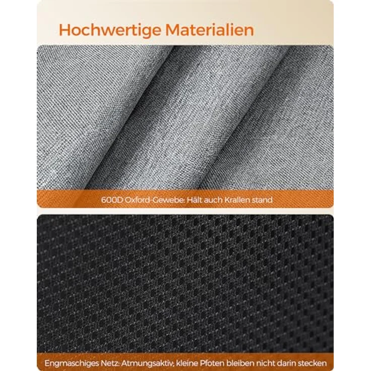 Feandrea Welpenauslauf Oxford-Gewebe, Welpenlaufstall XL, stabiler Rahmen aus PVC-Rohren, atmungsaktives Netz, Taubengrau-schiefergrau – Bild 4