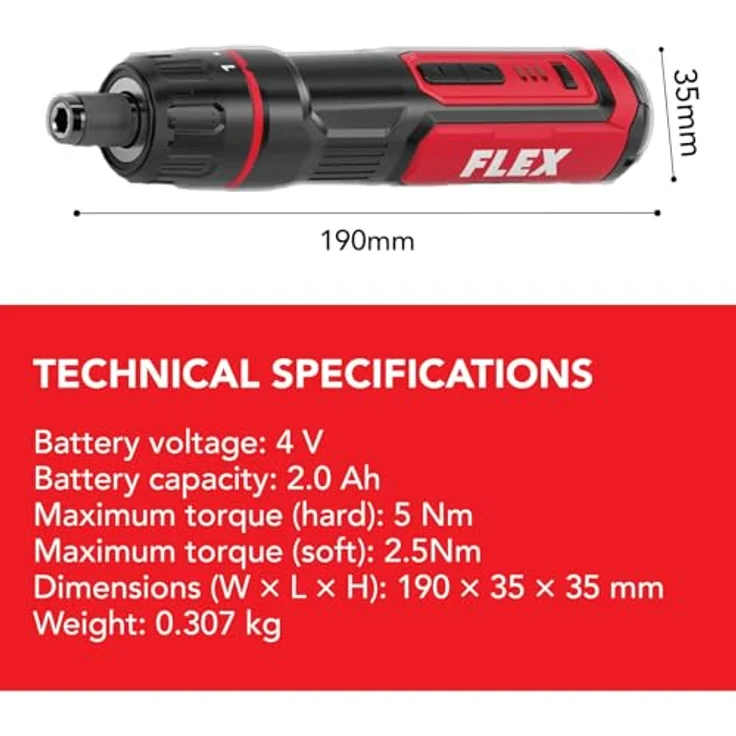 FLEX SD 7-320 4, Akku-Schraubendreher im Hosentaschen-Format mit 4 V, LED-Licht und USB-C Ladeanschluss – Bild 3