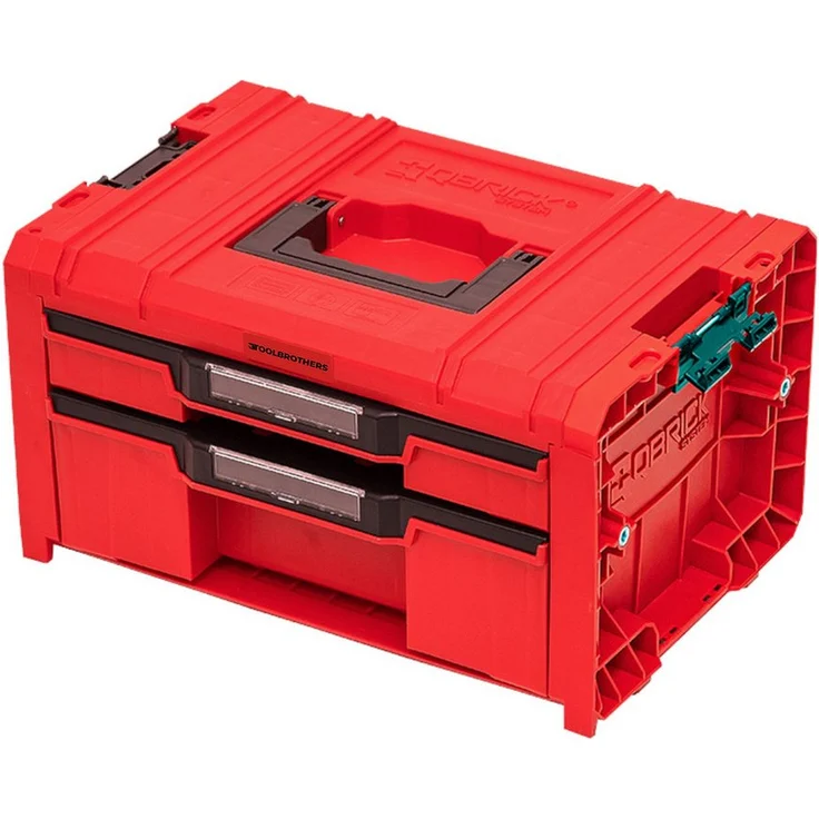 Toolbrothers Werkzeugkoffer RHINO L Drawer 2 ULTRA Organize+ mit 2 Schubläden und Boxen IP54, ultrabeständig, schwarz – Bild 1