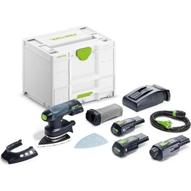Festool Akku-Deltaschleifer DTSC 400 3,0 I-Set, ergonomisch, 18 V bürstenloser Motor, 3,0 Ah Akku, inkl. Netzadapter – Bild 1