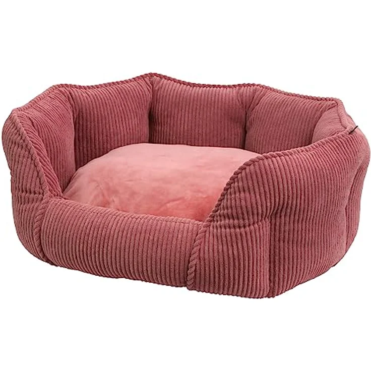 Nobby 61907 Komfortbett oval SALIA Berry, Mikrofaser, Cordoptik, mit Wendekissen – Bild 2
