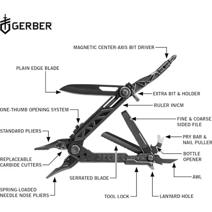 Gerber 30-001425N 1026564  Multitool, schwarz, M – Bild 3