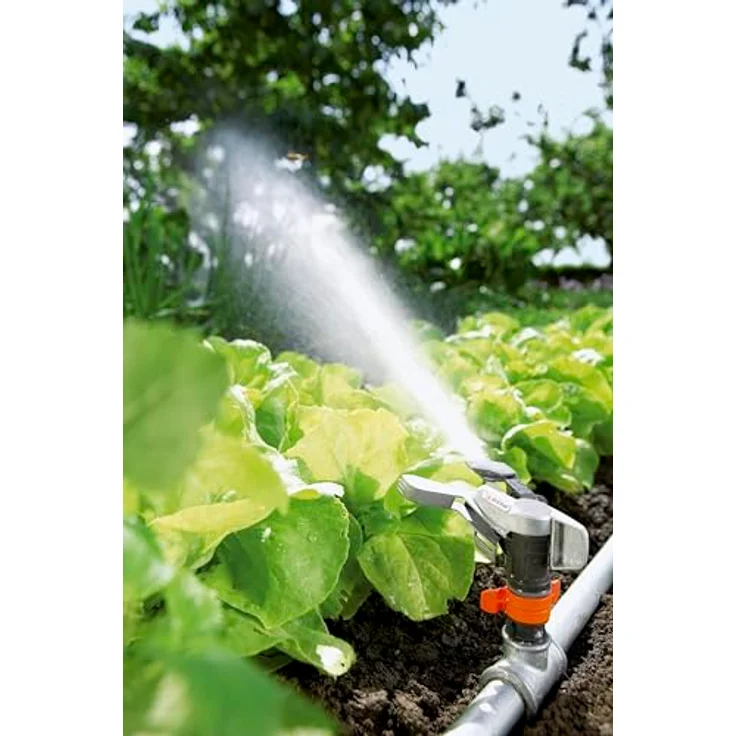 GARDENA Premium Impuls-, Kreis- und Sektorenregnerkopf: Großflächenregner für Stativ oder Rohrleitung, Bewässerung großer Flächen bis 490 m² ,Wurfweite 5 bis ma. 12.5 m (8137-20) – Bild 5