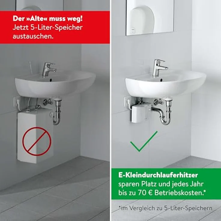 CLAGE MCX Blue, elektronischer Klein-Durchlauferhitzer Set mit Armatur, 3,5 kW, druckfest + drucklos, VDE-GS geprüft – Bild 4