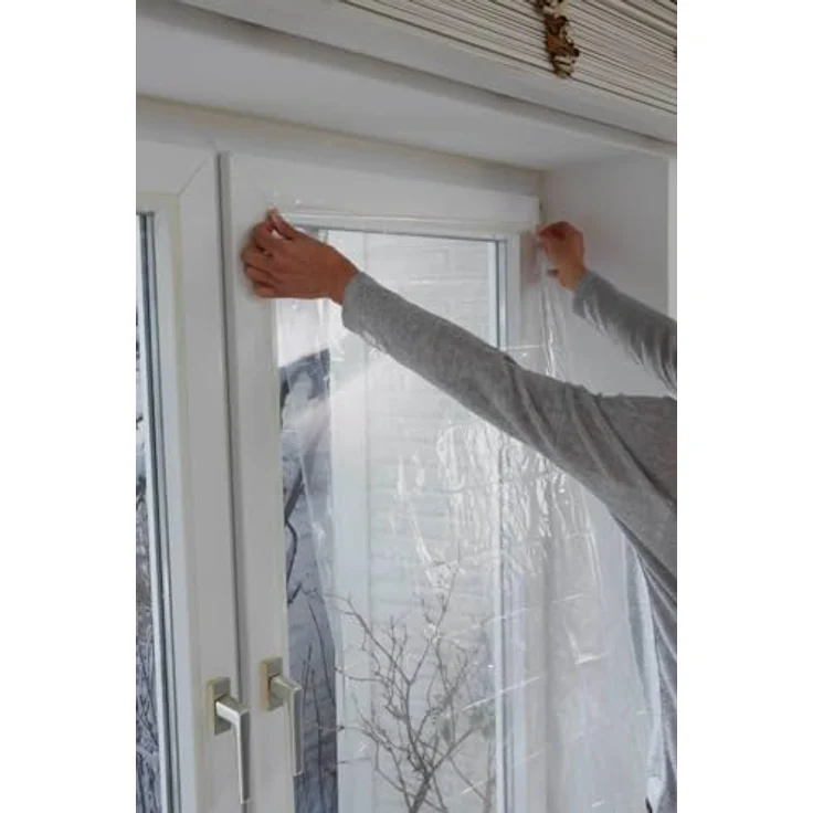 tesa Moll Fensterfolie Isolierfolie Thermo Cover transparent, 1,7 x 1,5 m – Bild 5