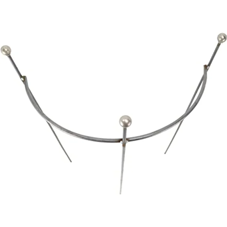 Hirsch Terracotta 4X Staudenhalter Hugo halbrund Kugel stabil Breite 55cm Höhe 90cm Vollmaterial Rankhilfe mit Kugel Pflanzstütze Rankgitter – Bild 5