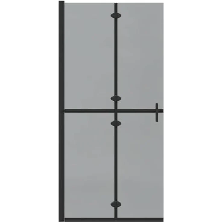 vidaXL Walk-in Duschwand, Schwarz und dunkel-transparent, 90 x 190 cm, aus Aluminium und Sicherheitsglas – Bild 5