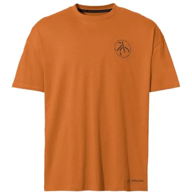 Vaude Cyclist Casual Shirt, Herren Shirt in Orange, Regular Fit, 70% Baumwolle und 30% Lyocell, atmungsaktiv und schnell trocknend