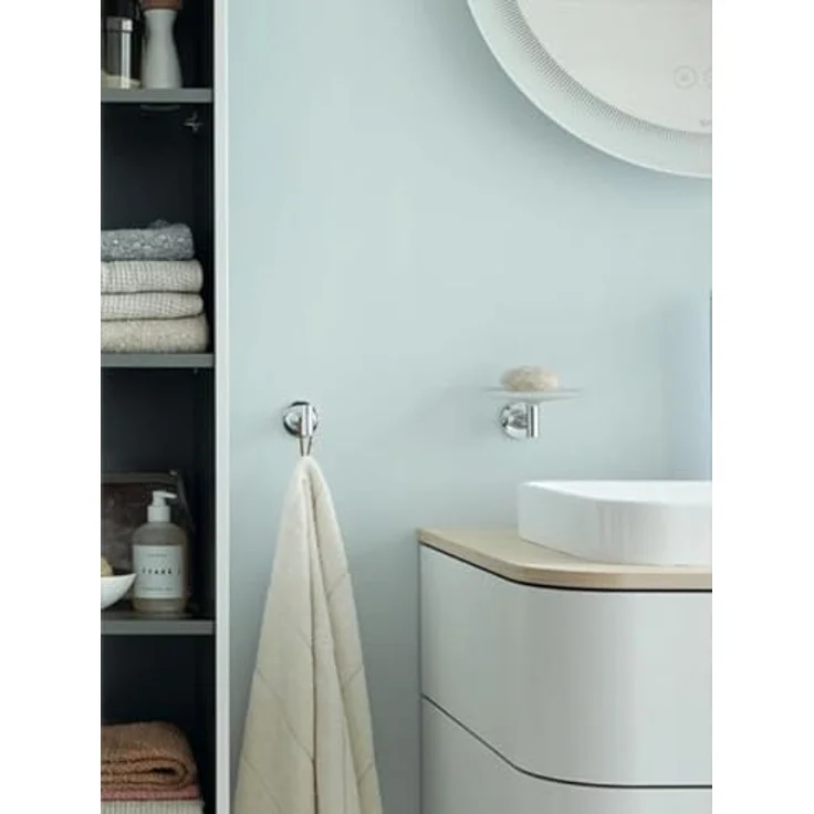 Duravit Happy D.2 Plus Konsole HP031B, 650x480 mm, 1 Ausschnitt für Waschtischunterbau HP4940/HP4960, Nordic Weiß Seidenmatt Lack - HP031B03939 – Bild 2