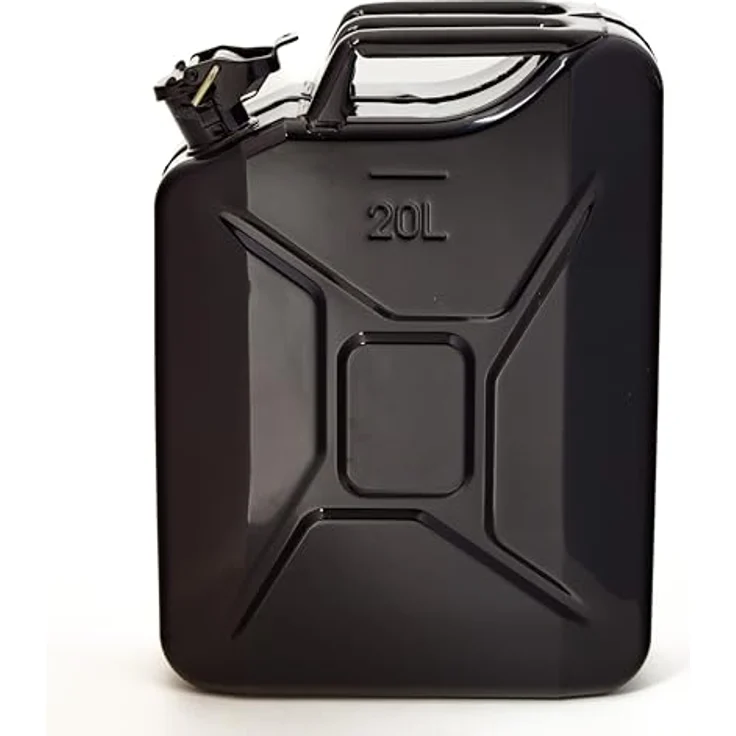 BW® Kraftstoffkanister Metall 2x 20 Liter, Benzinkanister mit Ausgießer, Schwarz - RAL 9005, TÜV-geprüft und UN-zugelassen, Made in Europe – Bild 2