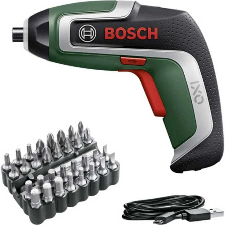 Bosch Home & Garden Akku-Schrauber IXO 7, kabelloser Allrounder + 32-tlg. Schrauberbit-Set - Preisvergleich