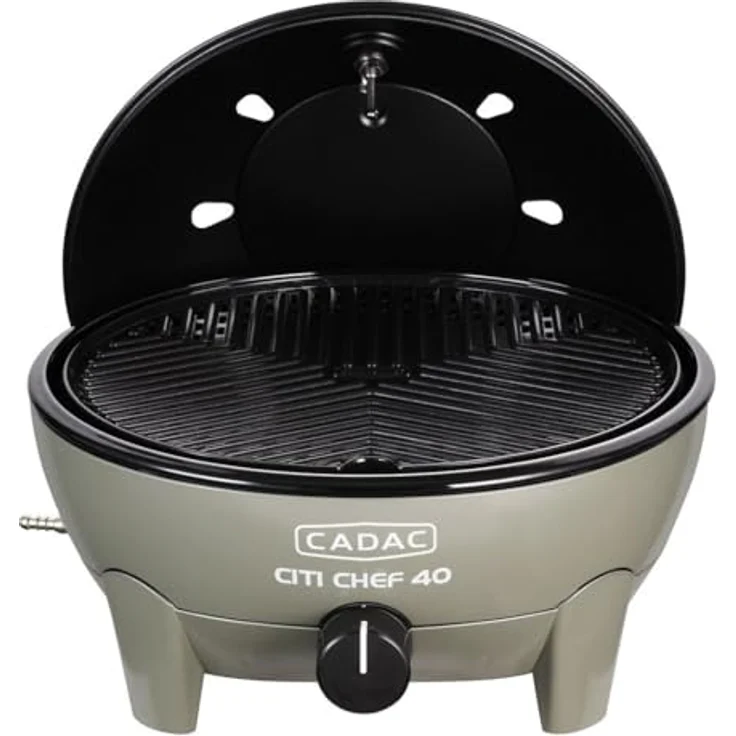 Cadac Citi Chef 40 Olive Green, 30mbar Tragbarer Gasgrill 5610-20-12-EF, Maße 33 x 42,2 x 42,2 cm – Bild 3