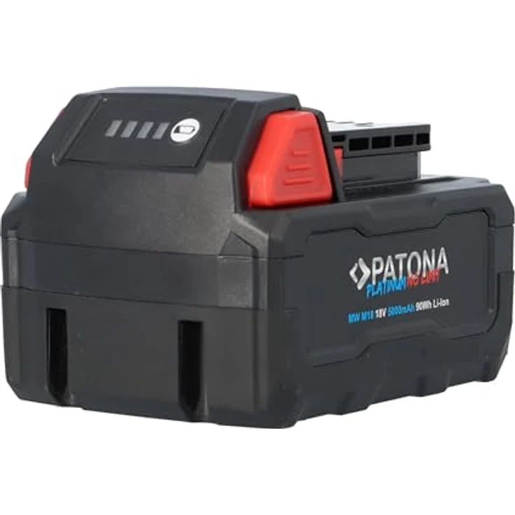 PATONA Platinum 18V Akku für Milwaukee M18, 5.000mAh, mit USB-C PD45W Anschluss, schwarz – Bild 6
