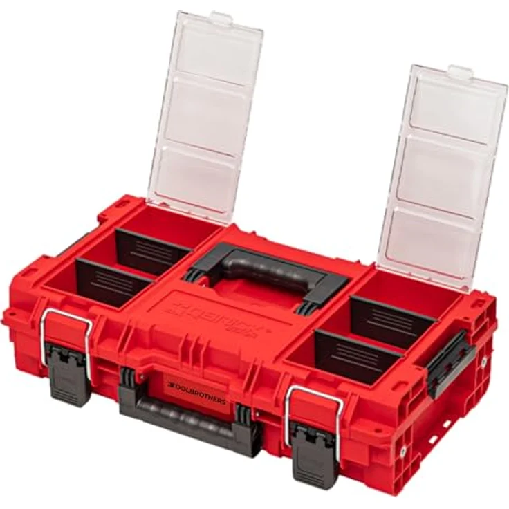 Tool Brothers PRIME Toolbox 150 Profi, Werkzeugkoffer RED ULTRA HD, 13,5 l, IP66, stapelbar, mit verstellbaren Trennwänden – Bild 2