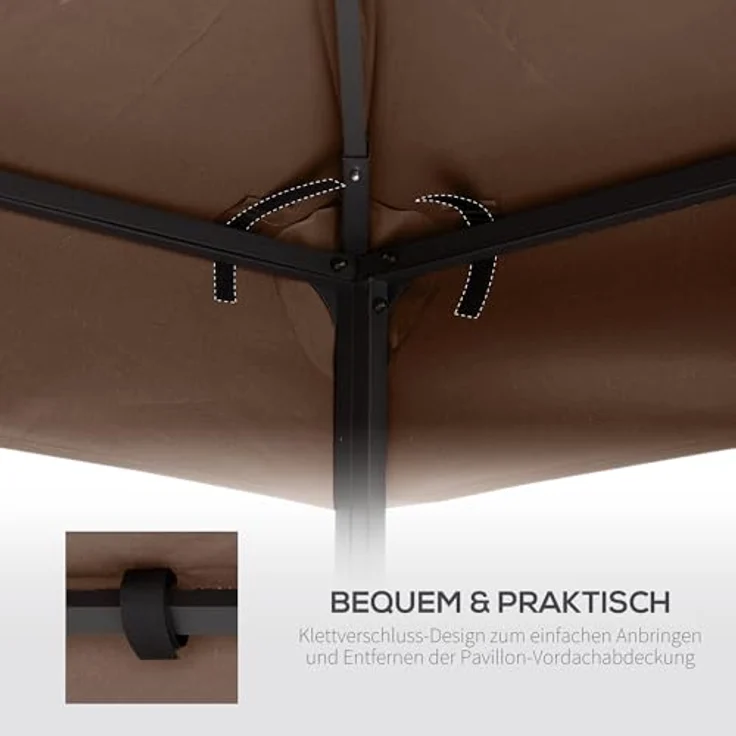 Outsunny Pavillon-Ersatzdach Ersatzdach für Pavillons, 300x300 cm, Kaffee-Farbe, wasserabweisendes Polyester – Bild 7