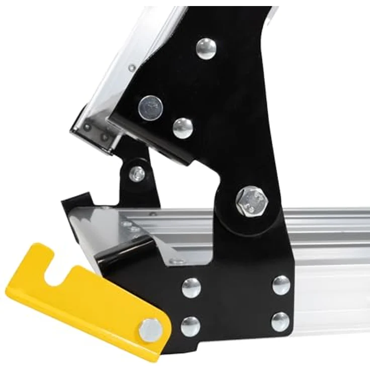 LEMODO Arbeitsplattform | Arbeitsbühne mit Antirutsch-Oberfläche 51 x 30 cm | Laufbühne bis zu 150 kg belastbar | Aluleiter mit 2 Stufen | Plattformleiter – Bild 4