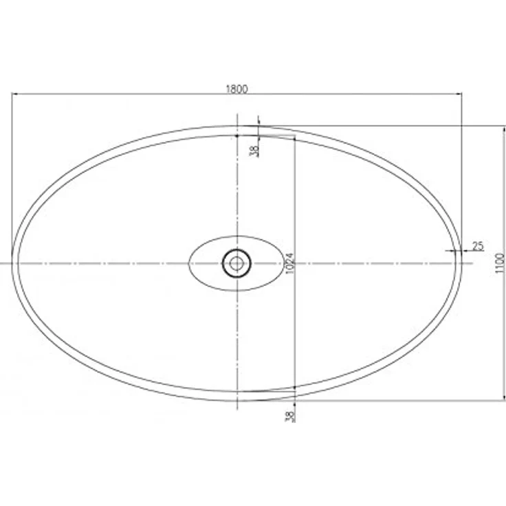 BERNSTEIN Freistehende Badewanne WAVE STONE, Mineralguss, 180 x 110 cm, Schwarz matt, antibakteriell, inkl. Ab- und Überlaufsystem – Bild 4