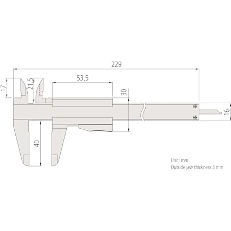 MITUTOYO Präzision-Messschieber mit Momentklemmung DIN 862 0-150 mm, 1 Stück, 531-122 – Bild 4