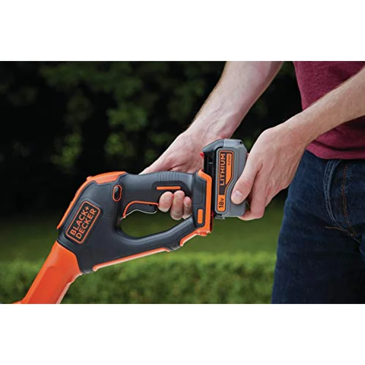 Black+Decker Akku-Rasentrimmer Powercommand EasyFeed, 18V 4,0Ah, inkl. Akku und Ladegerät, 30 cm Schnittbreite, für größere Flächen STC1840EPC – Bild 8