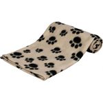 Trixie Fleecedecke Beany beige mit schwarzen Pfoten