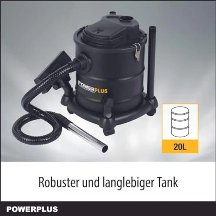 POWER plus PowerPlus Aschesauger POWX308, Schwarz, 20 Liter – Bild 5