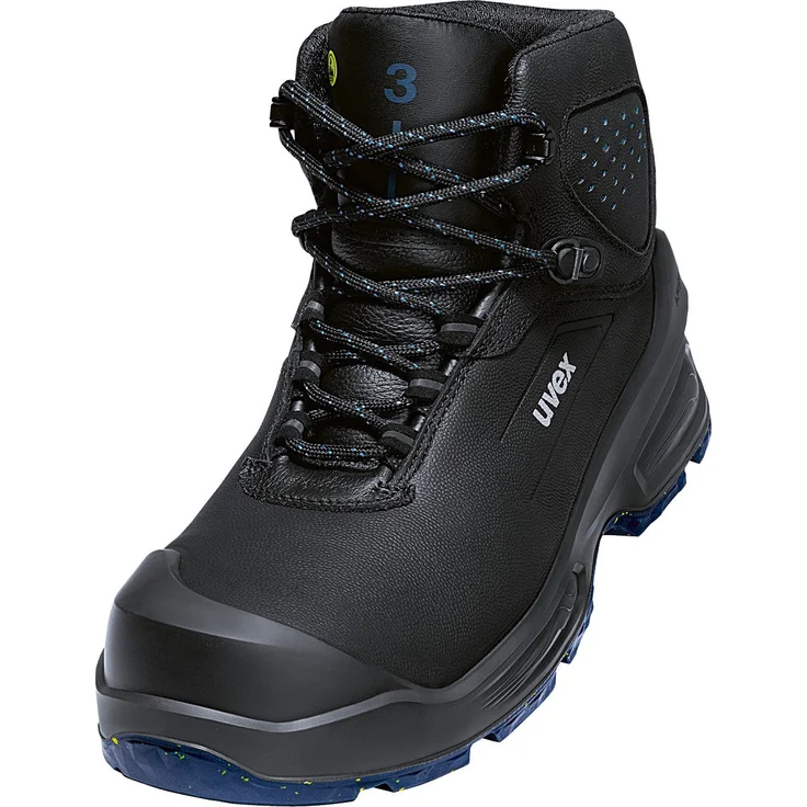 Uvex 3 Macsole® S3 Sicherheitsstiefel, hitze- und chemikalienbeständig, schwarz, Größe 47