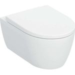 Geberit iCon Set, WC und Bidet, Wandmontage, TurboFlush-Technologie, Soft-Close-WC-Sitz, geschlossene Keramikdesign