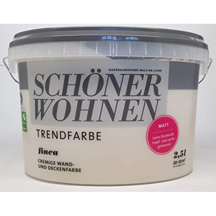 SCHÖNER WOHNEN FARBE Wandfarbe SW Trend, matt, 2,5L, Finca 1565, lösemittel- und weichmacherfrei, hochdeckend, scheuerbeständig, wasserdampfdurchlässig – Bild 2