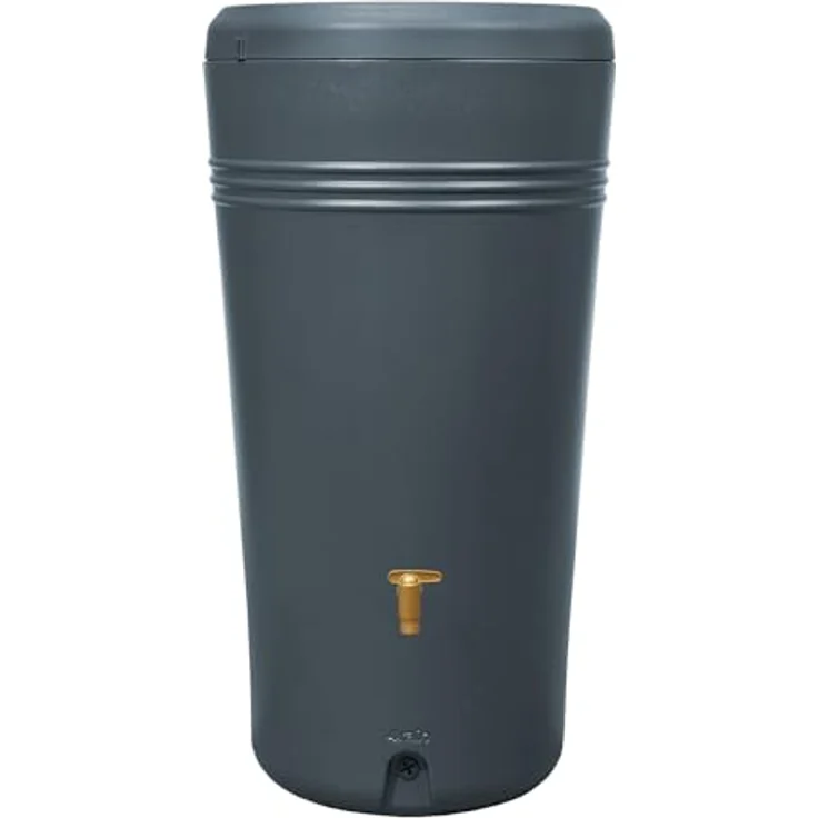 4rain Azura 2in1 Regenspeicher Regentonne 230 Liter Graphite Grey inkl. Pflanzschale, UV-stabil und witterungsbeständig – Bild 1